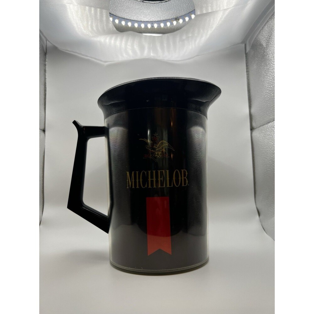 Michelob Beer Vintage West Bend Black Insulated Thermo Serv Plastic Pitcher